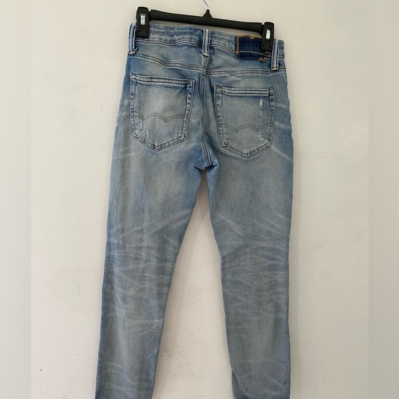 American eagle airflex high waisted Trendy Distressed Blue Jeans size 28x28 - Picture 4 of 10